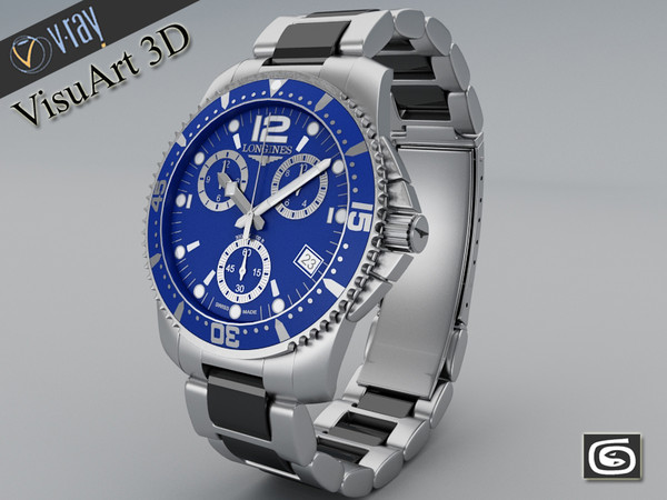 watch longines conquest 3ds - Watch Longines Hydroconquest... by VisuArt3D
